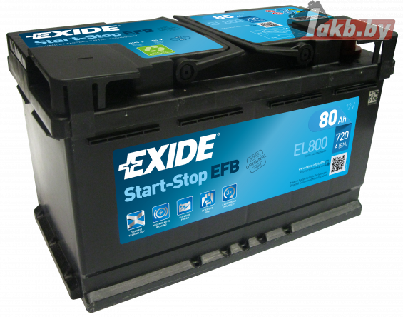 Exide Start-Stop EFB EL800 (80 A/h), 720A R+