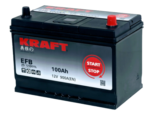 KRAFT EFB Asia (100 A/h), 900A R+