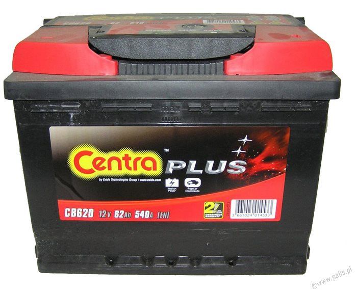 Centra Plus CB620 (62 А/ч), 540A R+