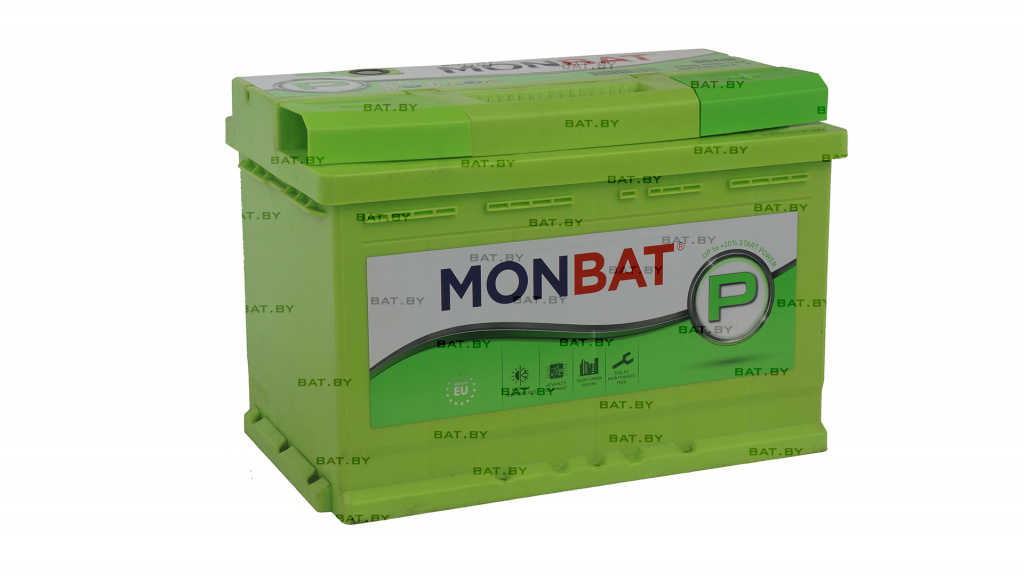 Monbat Premium (80 А/ч, 780А) Обратная (R+), высокий пусковой ток 780А EN для дизельных VW Passat B6/B7, Audi A4/A6