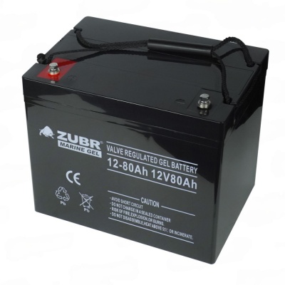 Аккумулятор ZUBR GEL 12V (80 A/h), 12V