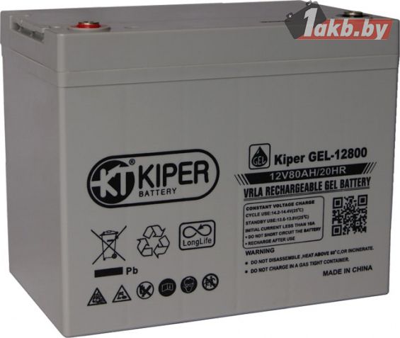 Аккумулятор Kiper GEL 12V 90Ah (ИБП), Гелевый VRLA для поломоечных машин и источников бесперебойного питания