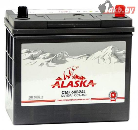 ALASKA 50Ah 450A L+ (B24L) Тонкие клеммы JIS для Hyundai Getz / Kia Picanto