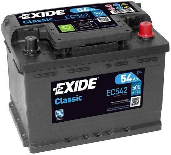 Exide Classic EC542 (54 A/h), 500A R+