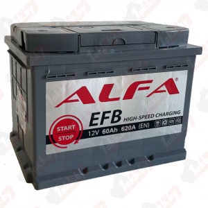 ALFA EFB (60 А/h), 620A R+