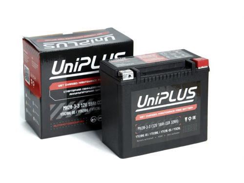 UniPLUS AGM MX20-3 (YTX20HL-BS, YTX20L-BS) (18 A/h), 320A R+