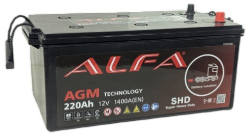 ALFA AGM (220 A/h), 1400A L+