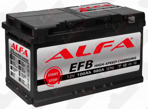 ALFA EFB (100 А/h), 980A R+