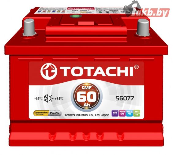 TOTACHI CMF56077 (60 А/ч, 480А) R+, низкий корпус 175 мм для Hyundai/Kia TOTACHI CMF56077 (60 А/ч, 480А) R+, низкий корпус 175 мм для Hyundai/Kia