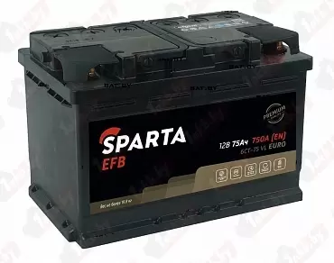 SPARTA (AKOM) EFB (75 A/h), 750A R+
