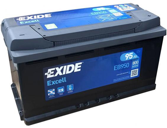 Exide Excell EB950 (95 A/h), 800A R+