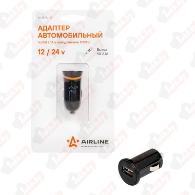 AIRLINE ACH1U12 !1хUSB 2.1А, 12/24В