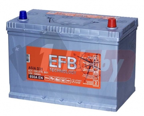 TUBOR ASIA EFB (100 A/h), 850A R+