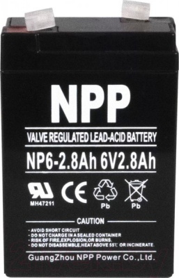 Аккумулятор для ИБП NP (2,8 A/h), 6V