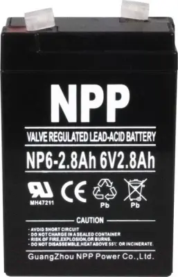 Аккумулятор для ИБП NP (2,8 A/h), 6V