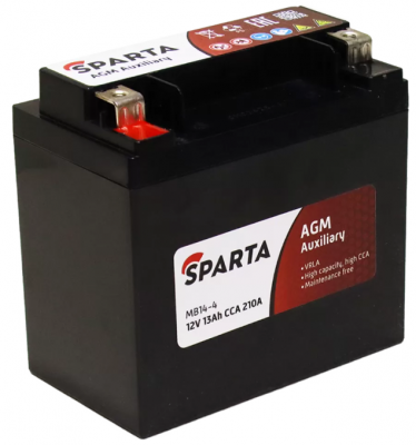 SPARTA MB14-4 (YTX14-BS) (13 A/h), 210A L+