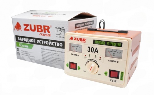 Зарядное устройство Zubr 15A (6/12/24В, 15А) Трансформаторное ЗУ с амперметром и ручным выбором режима