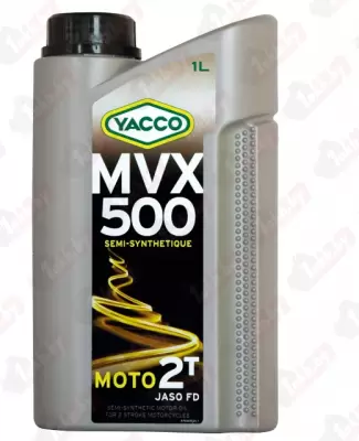 YACCO MVX 500 2T/2 моторное полусинтетическое 2 л - API TC , ISO-L-EGD JASO FD