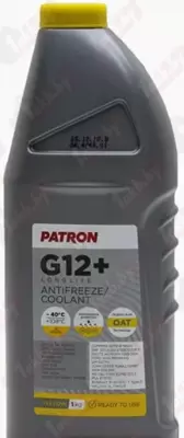 PATRON PCF5001 Антифриз 1кг (0.87л) - желтый готовый, PATRON YELLOW G12+, TL 774-D/F, G012A8FA1, DAF 325.2/325.3/326.0/326.3, PSA B715110, RENAULT 41-01-001/- T Type D