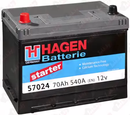 HAGEN Asia (70 A/h), 540A R+