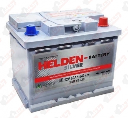 Helden Silver (62 A/h), 540A R+ низ.