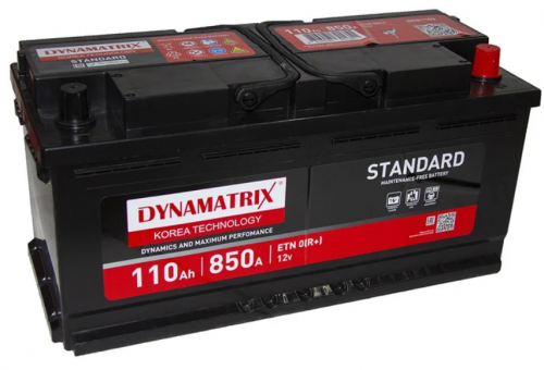 DYNAMATRIX-KOREA STANDARD DEB1100 (110 A/h), 850A R+