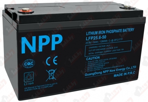 Аккумулятор для ИБП NPP LiFePO4 25.6V, (50 A/h) 50A