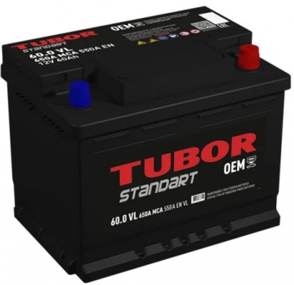 TUBOR STANDART (60 A/h), 550A R+