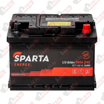 SPARTA (AKOM) Energy (60 A/h), 590A R+ низ.