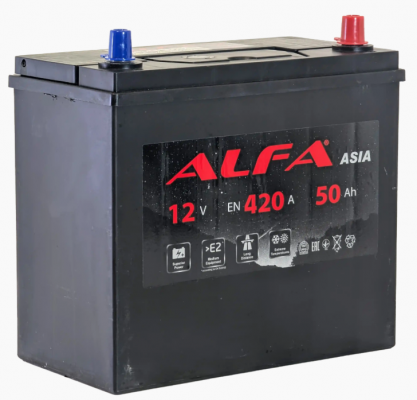 ALFA Asia (50 A/h), 420A R+ т. кл.