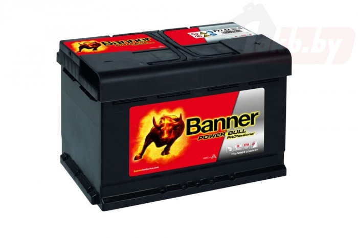 Banner Power Bull P7742 (77 А/ч, 680А) R+, низкий корпус 175 мм для Mazda CX-5, Ford Focus