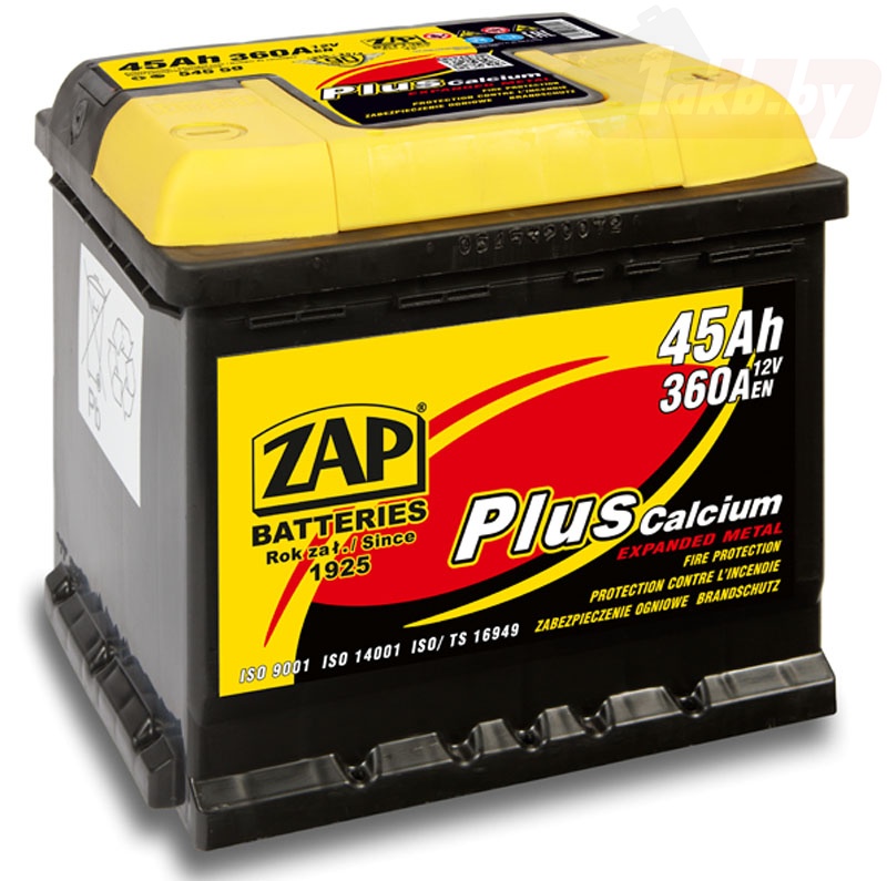 Zap (45 A/h), 450a низкий