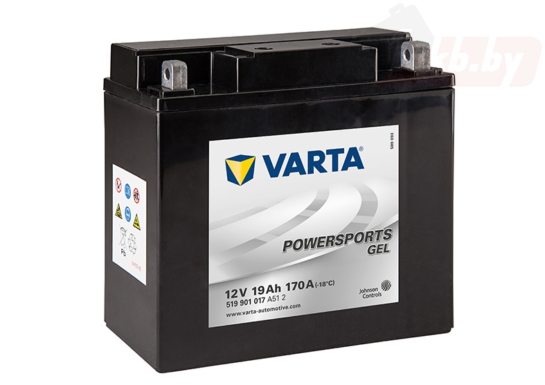 Varta Powersports GEL 519 901 017 (19 А/ч, 170А) R+, Гелевый мотоаккумулятор YT19BL-BS для BMW K1200/K1300