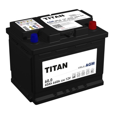 Titan AGM (60 А/h), 660A R+