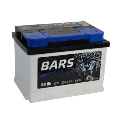 Bars Silver 60 (60 А/ч, 560А) Обратная полярность, низкий корпус LB2 (175 мм) для Hyundai/Kia