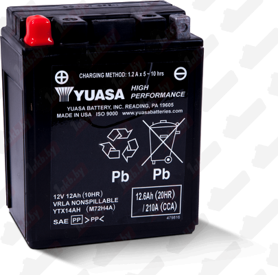 Yuasa YTX14AH (12 A/h), 210A L+