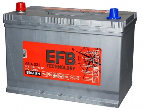 TUBOR ASIA EFB (100 A/h), 850A L+