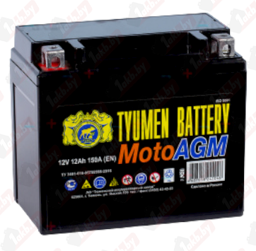 TYUMEN BATTERY YTX12 (12 A/h), 150A L+