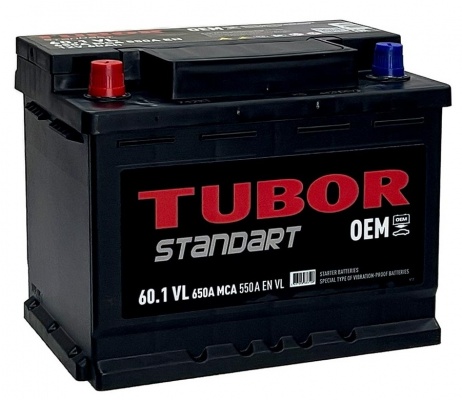 TUBOR STANDART (60 A/h), 550A L+