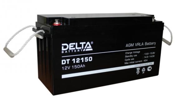 Аккумулятор Delta DT 12150 (150 А/ч) AGM для ИБП, клеммы М8 под болт, резервное питание