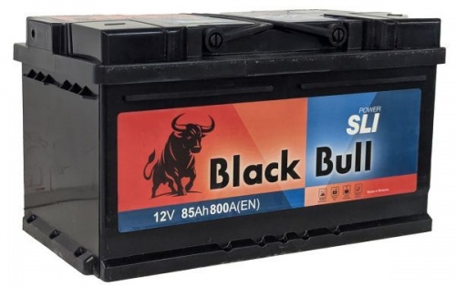 BLACK BULL 85Ah 800A R+ Низкий (175мм), Ca/Ca пусковой ток 800A для Hyundai Santa Fe / Kia Sorento