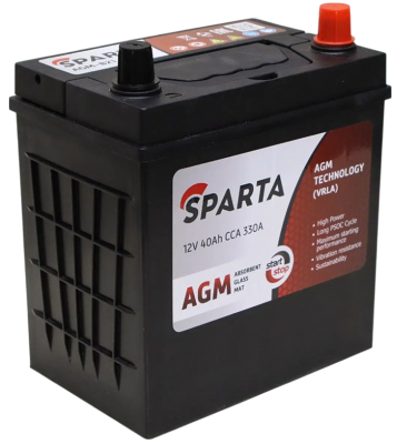 SPARTA Asia AGM (40 A/h), 330A R+ с бортами SPARTA Asia AGM (40 A/h), 330A R+ с бортами