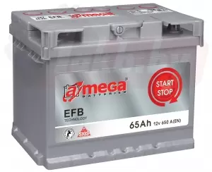 A-mega EFB (65 A/h), 650А R+
