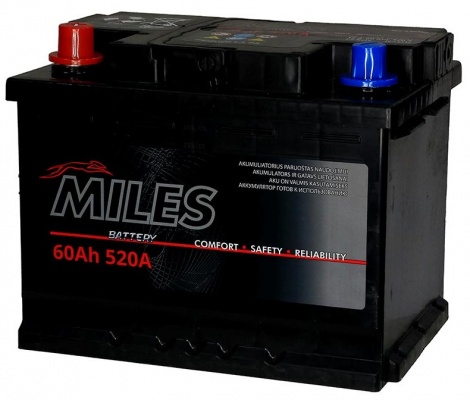 Miles (60 A/h), 520A L+