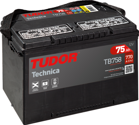 Tudor Technica TB758 (75 А/ч), 770A L+ USA
