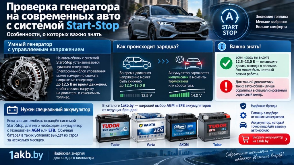 Особенности проверки генератора на современных авто с системой Start-Stop Особенности проверки генератора на современных авто с системой Start-Stop