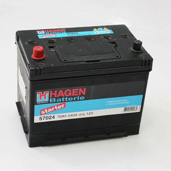 HAGEN Asia (70 A/h), 540A L+