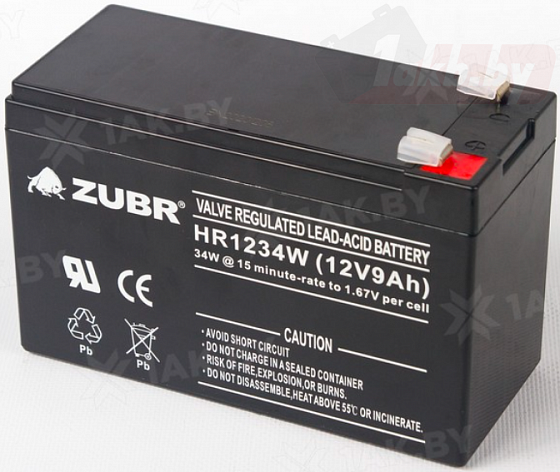 АккумуляторZubrHR1234W(9A/h),12VИБП