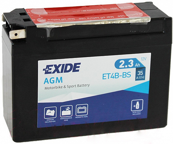 Exide ET4B-BS (2,3 A/h), 35A