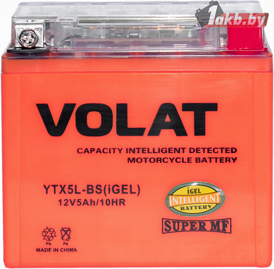 VOLAT YTX5L-BS (iGEL) (5 A/h), 80A R+